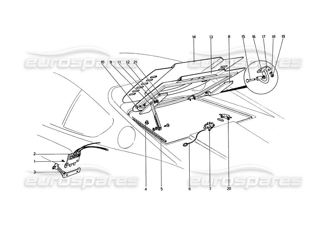 a part diagram from the Ferrari 246 Dino (1975) parts catalogue