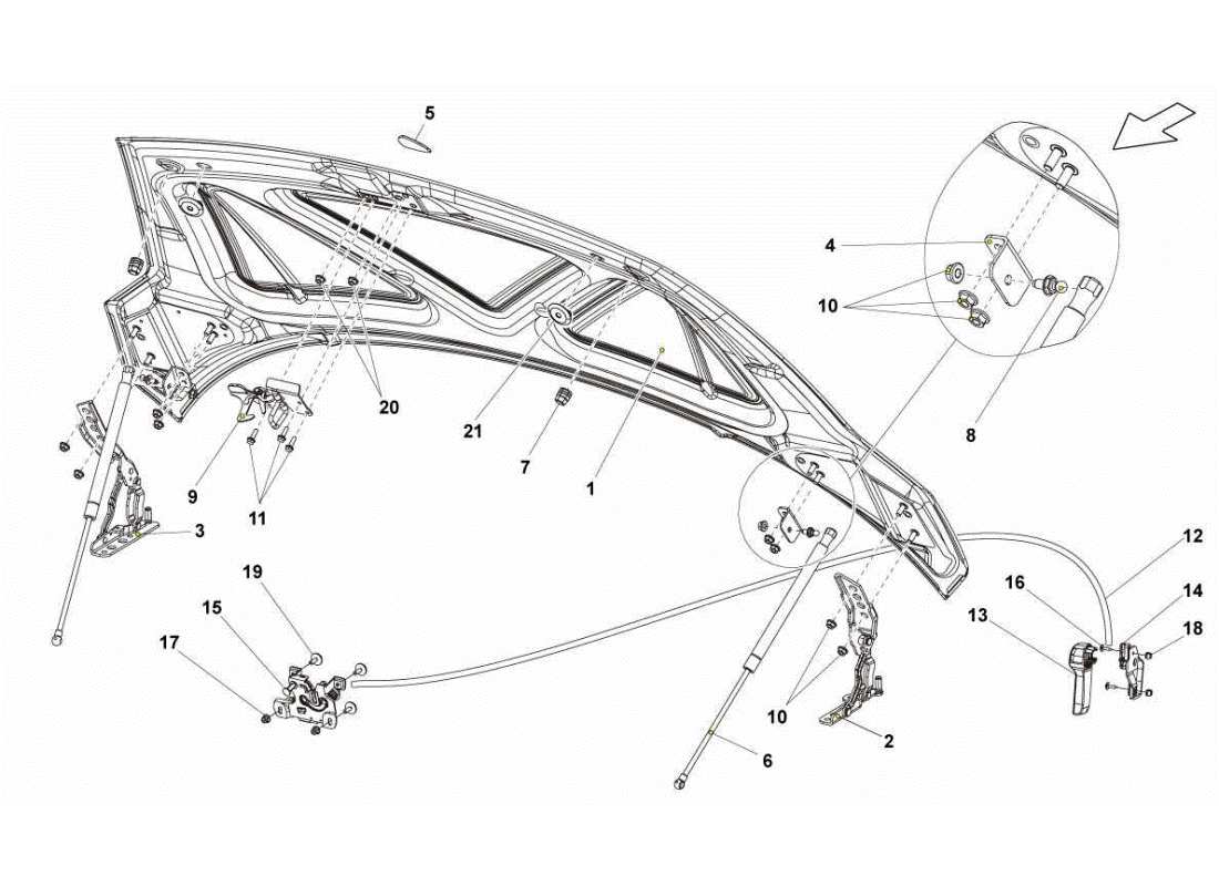 a part diagram from the lamborghini gallardo sts ii sc parts catalogue