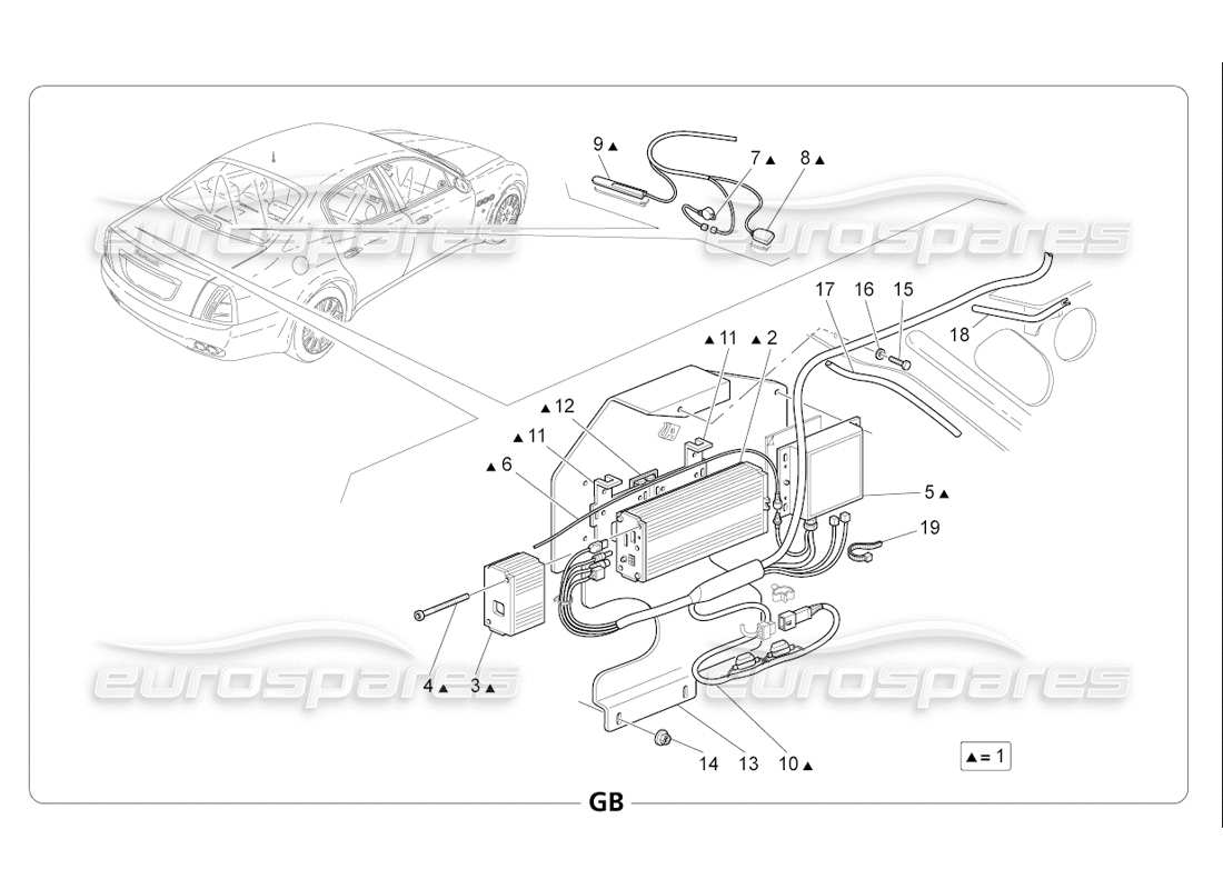a part diagram from the maserati qtp. (2006) 4.2 f1 parts catalogue