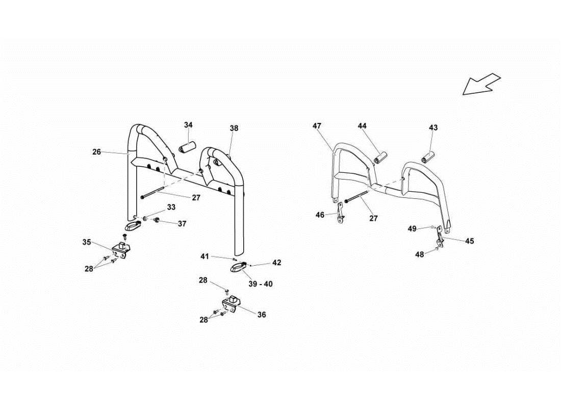 lamborghini gallardo sts ii sc roll bar parts diagram
