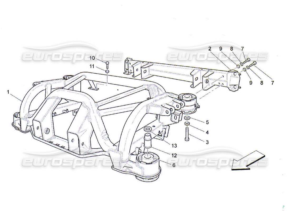 maserati qtp. (2010) 4.2 rear chassis parts diagram