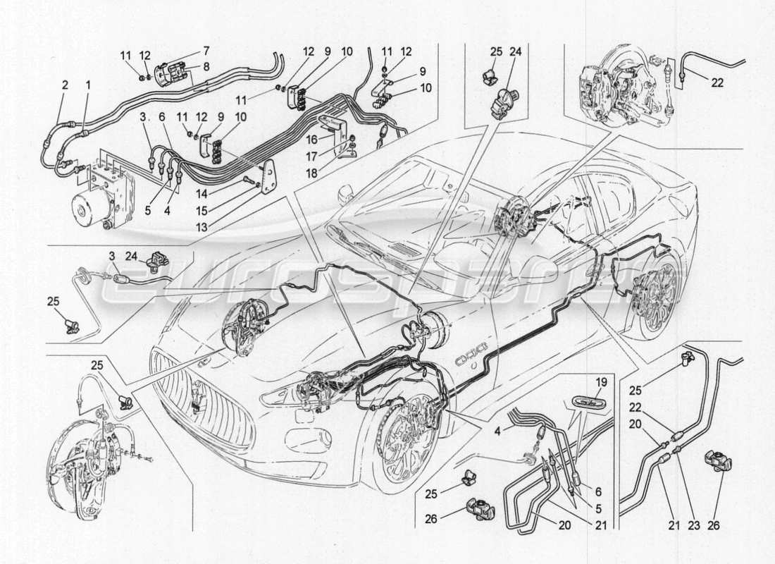 maserati granturismo special edition lines parts diagram