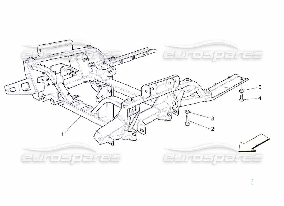 maserati qtp. (2010) 4.2 front underchassis parts diagram