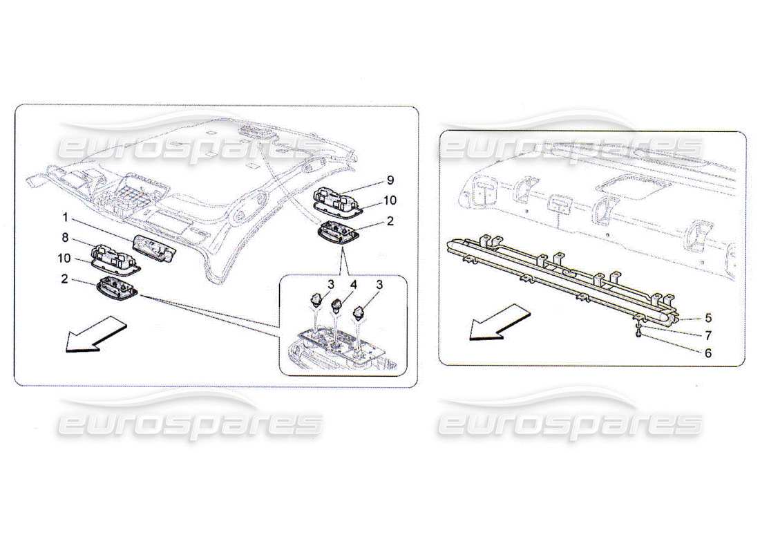 maserati qtp. (2010) 4.2 internal vehicle devices parts diagram