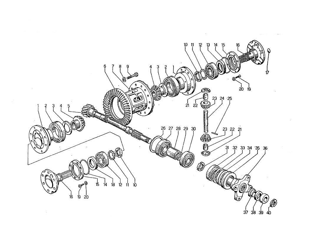lamborghini jarama differential parts diagram