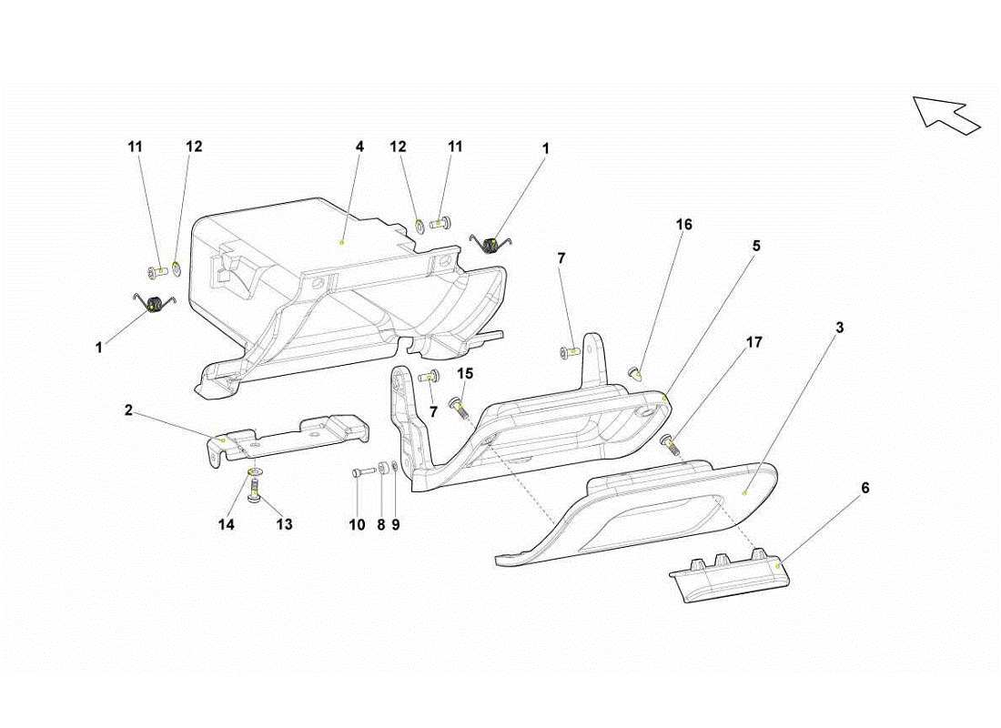 lamborghini gallardo lp560-4s update driver side drawer parts diagram