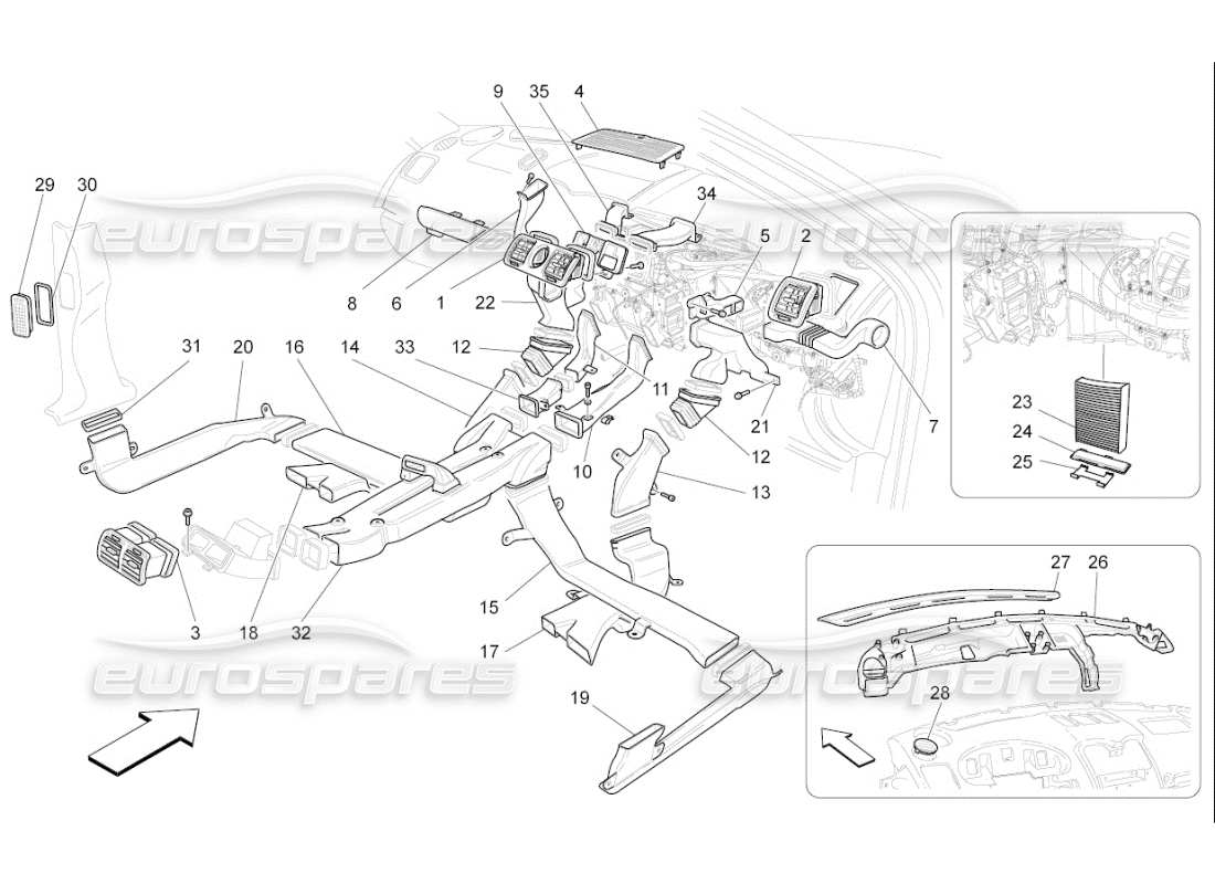 maserati qtp. (2007) 4.2 f1 a c unit: diffusion part diagram