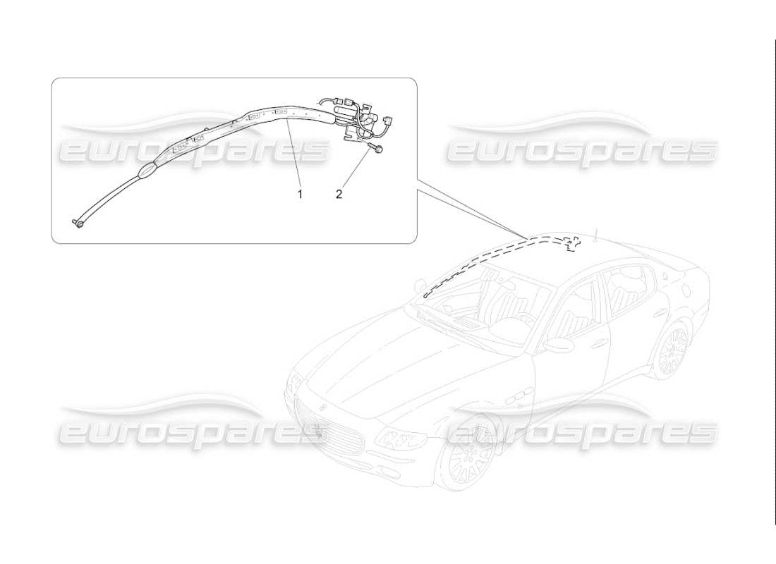 maserati qtp. (2007) 4.2 f1 window bag system part diagram