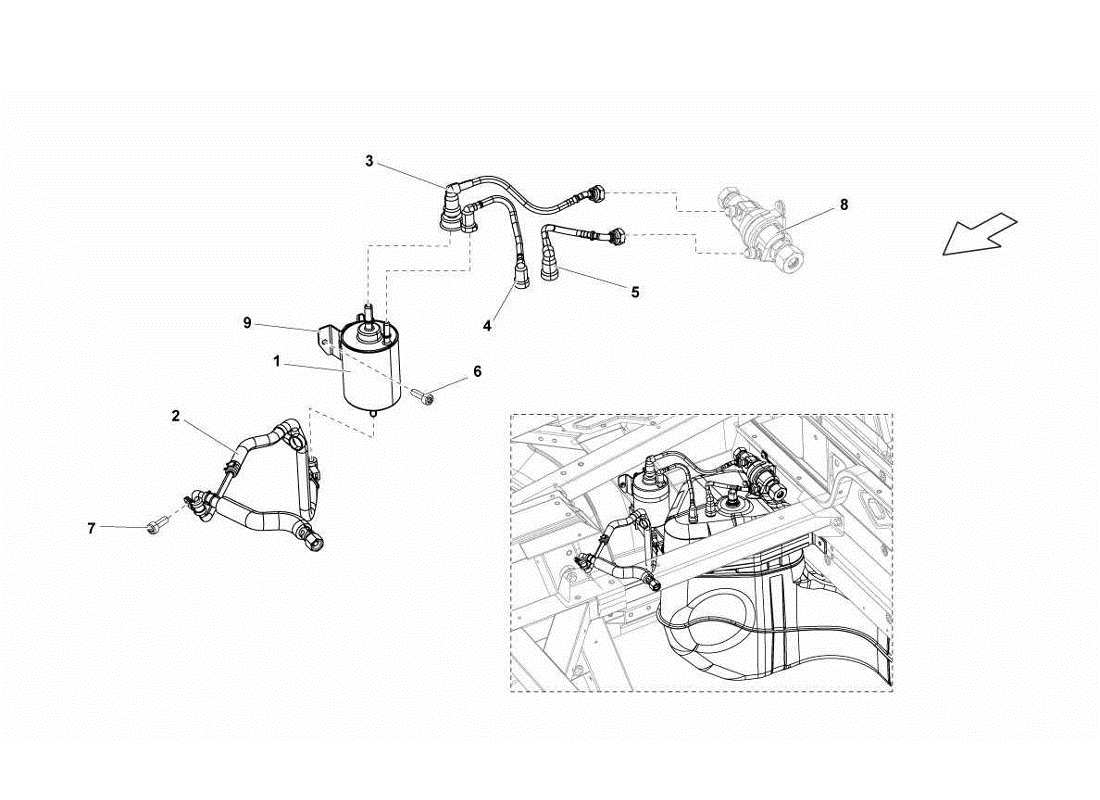 lamborghini gallardo lp560-4s update fuel filter part diagram