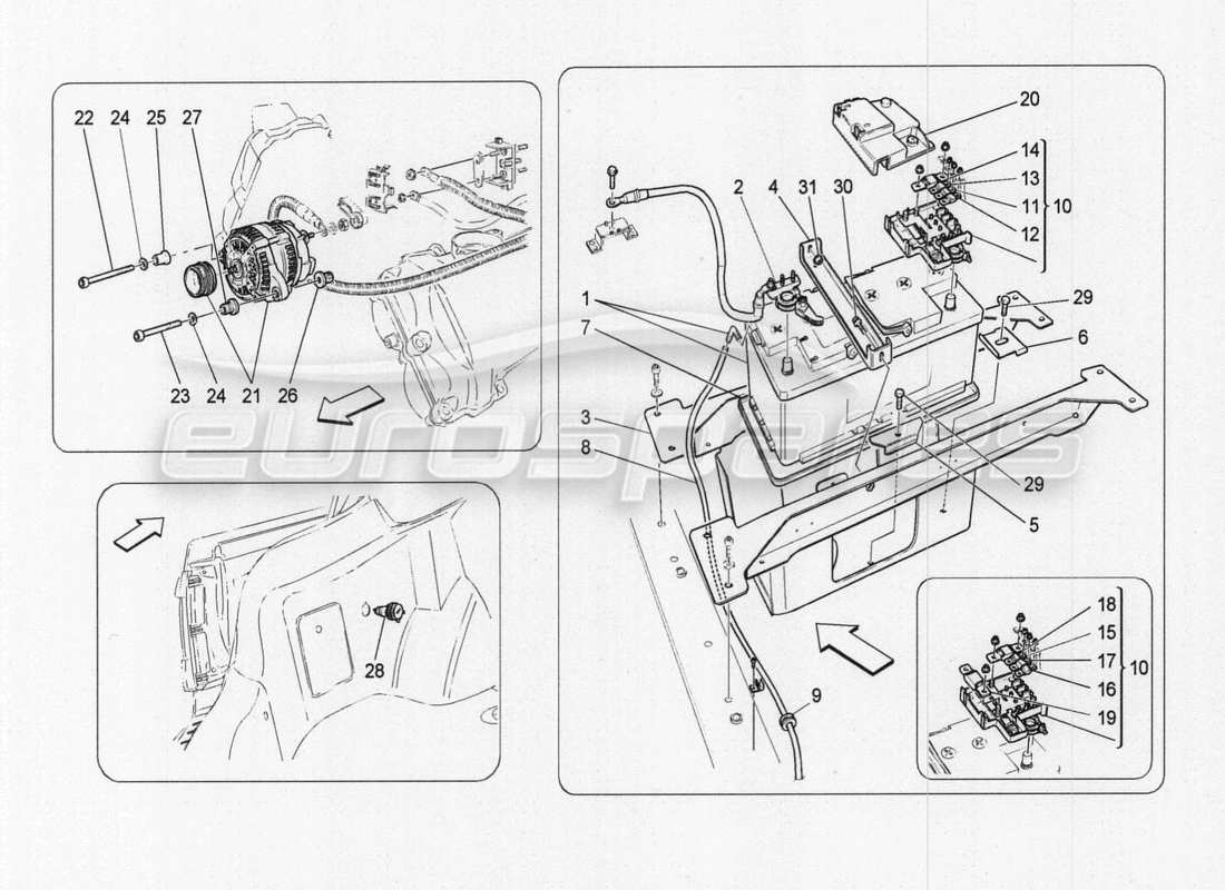 maserati granturismo special edition energy generation and accumulation parts diagram