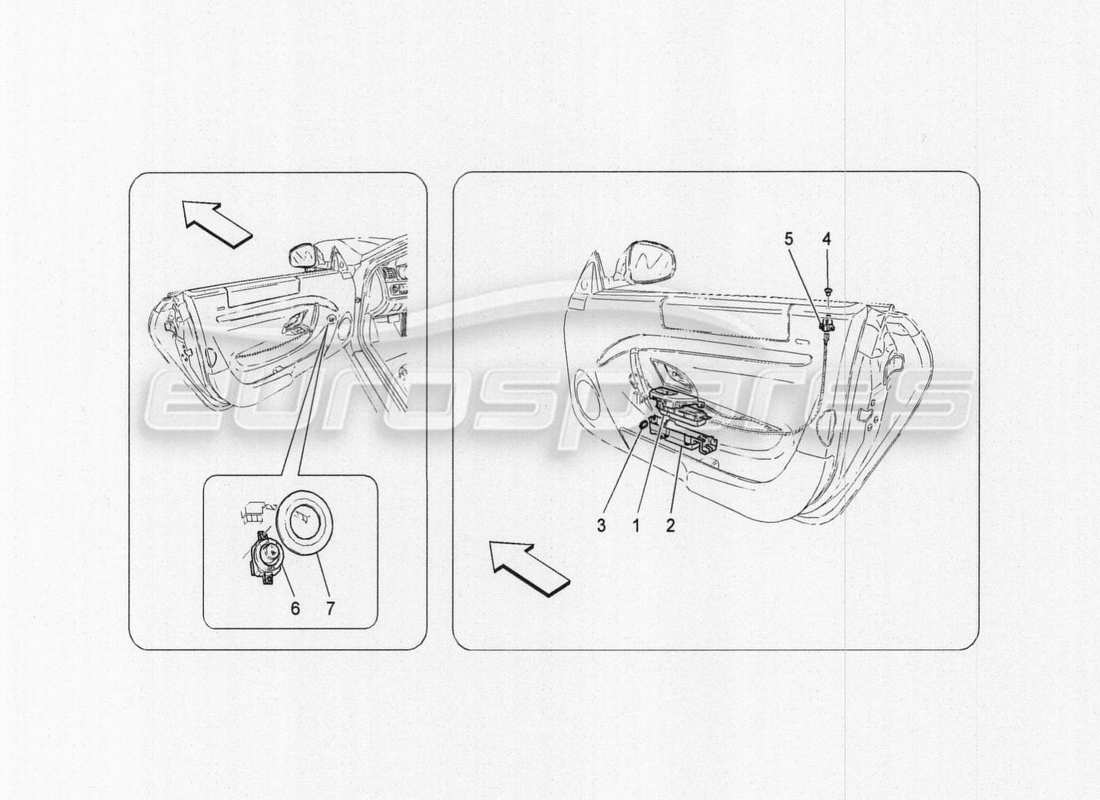 maserati granturismo special edition door devices parts diagram