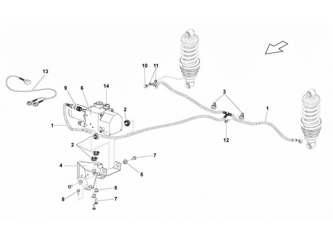 lamborghini gallardo sts ii sc jacking system parts diagram