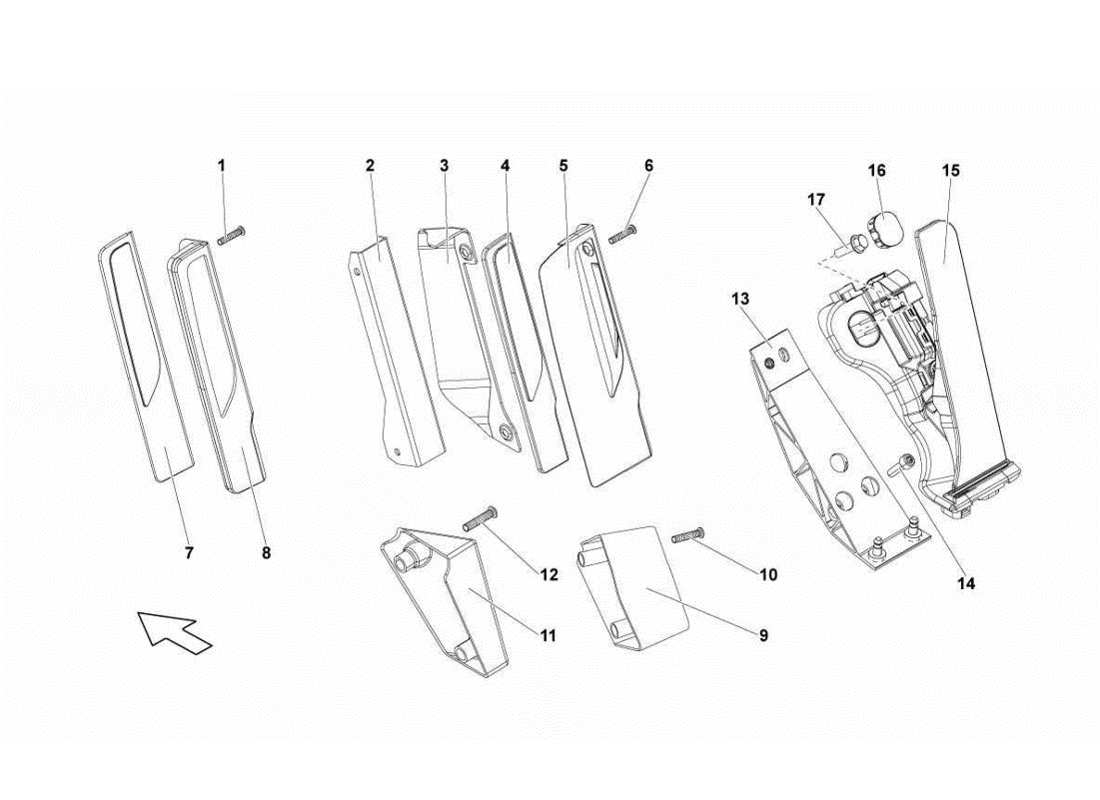 lamborghini gallardo lp570-4s perform accelerator pedal parts diagram