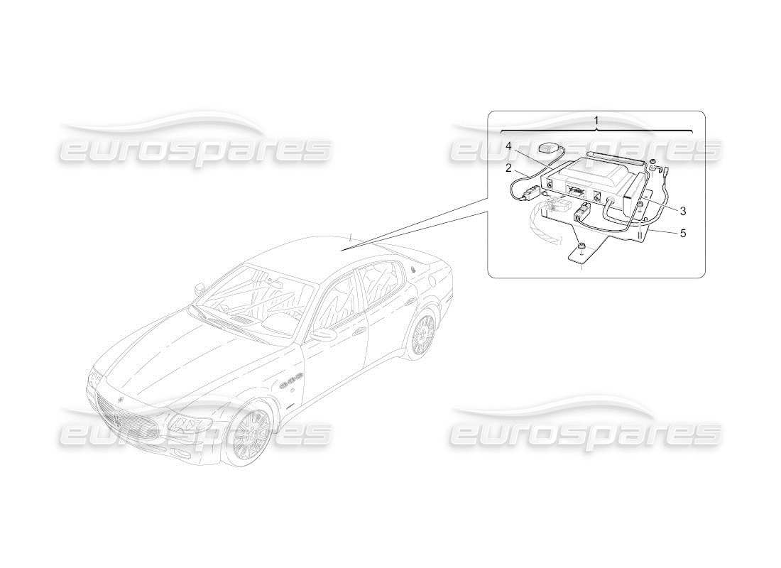 maserati qtp. (2010) 4.2 auto alarm and immobilizer system parts diagram