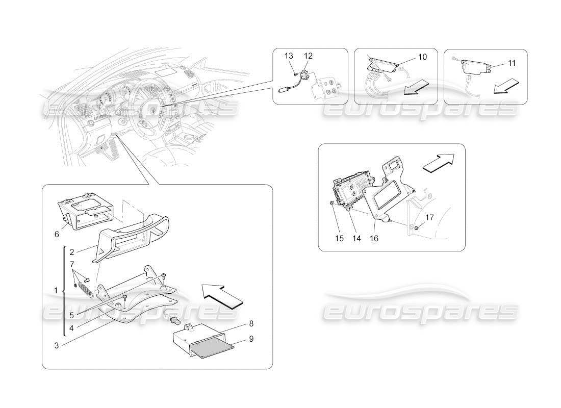 maserati qtp. (2011) 4.2 auto it system parts diagram