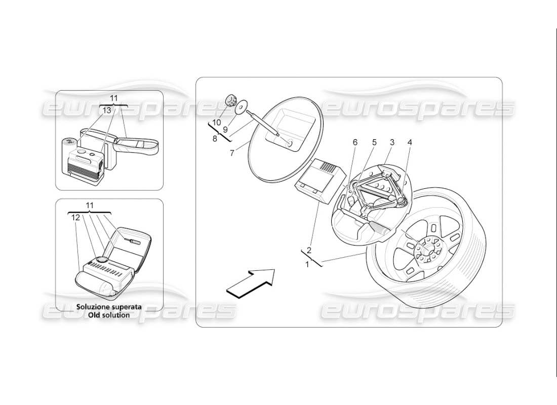 maserati qtp. (2007) 4.2 f1 accessories provided part diagram