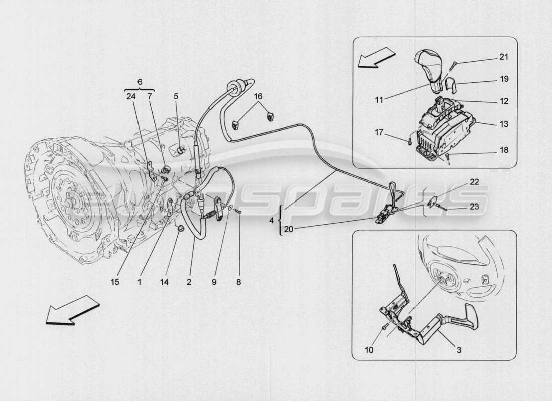 maserati qtp. v8 3.8 530bhp auto 2015 driver controls for automatic gearbox parts diagram