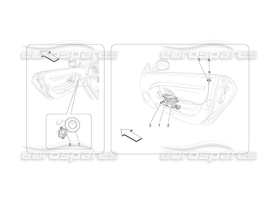 maserati grancabrio (2011) 4.7 door devices parts diagram