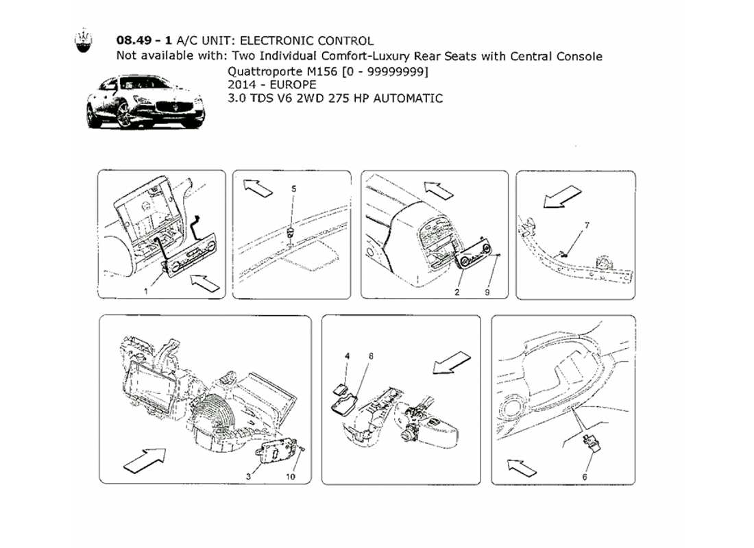 maserati qtp. v6 3.0 tds 275bhp 2014 a c unit: electronic control part diagram