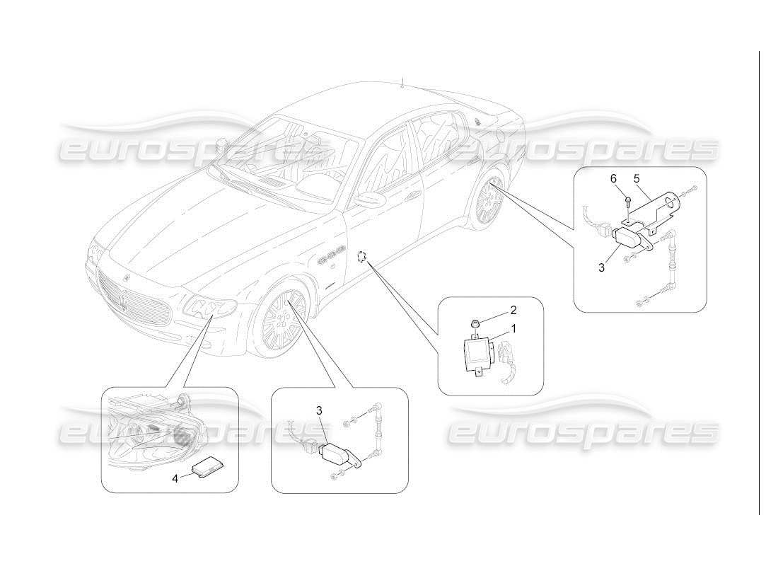 maserati qtp. (2007) 4.2 auto lighting system control parts diagram