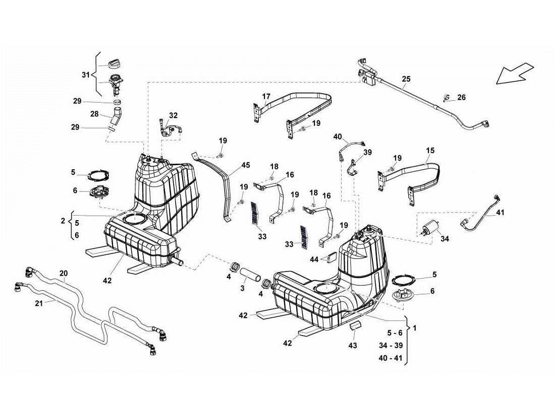 lamborghini gallardo lp560-4s update tanks and implantations part diagram