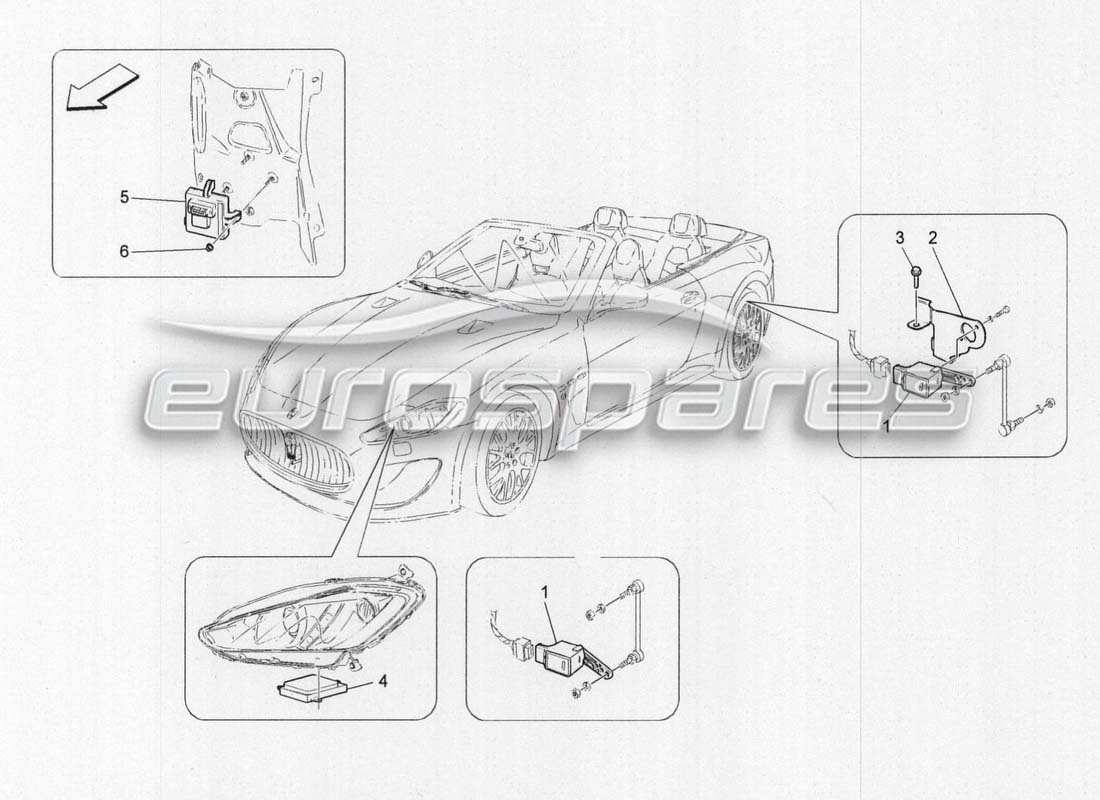 maserati grancabrio mc centenario lighting system management parts diagram