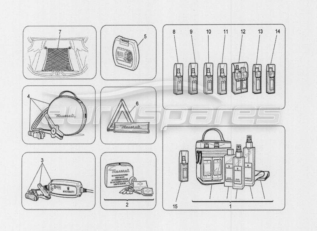 maserati qtp. v8 3.8 530bhp auto 2015 external vehicle devices parts diagram