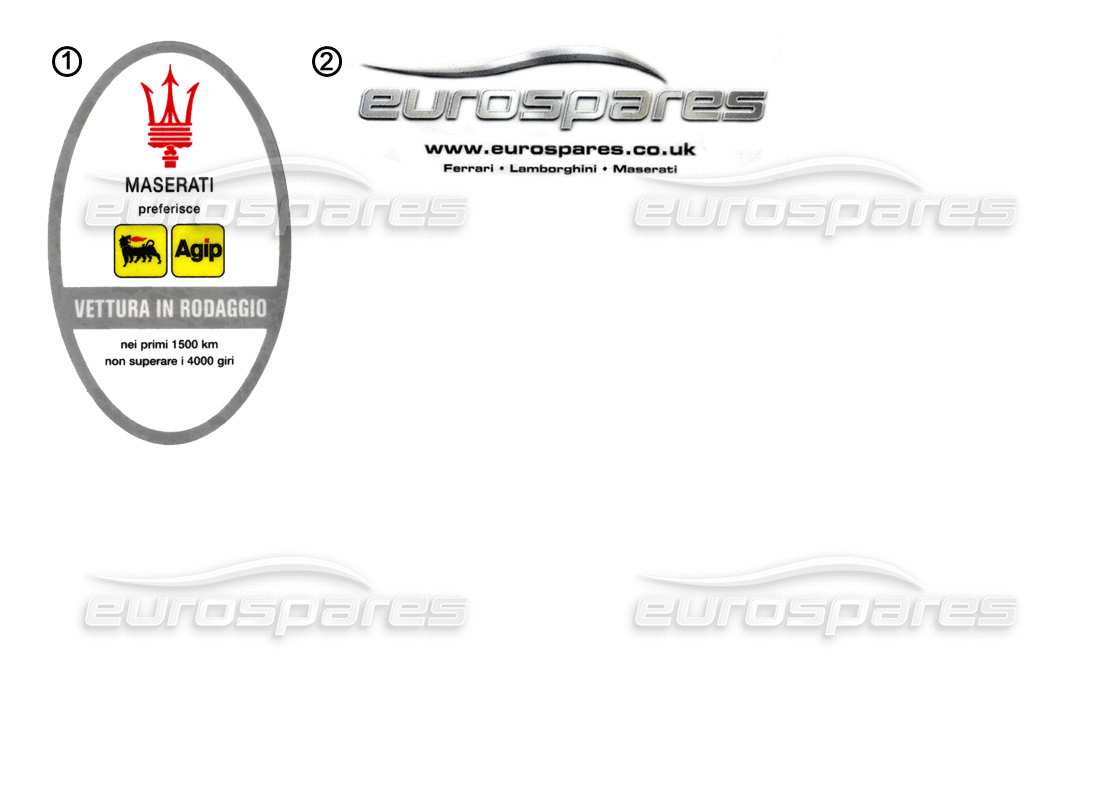 maserati miscellaneous maserati stickers - window stickers part diagram