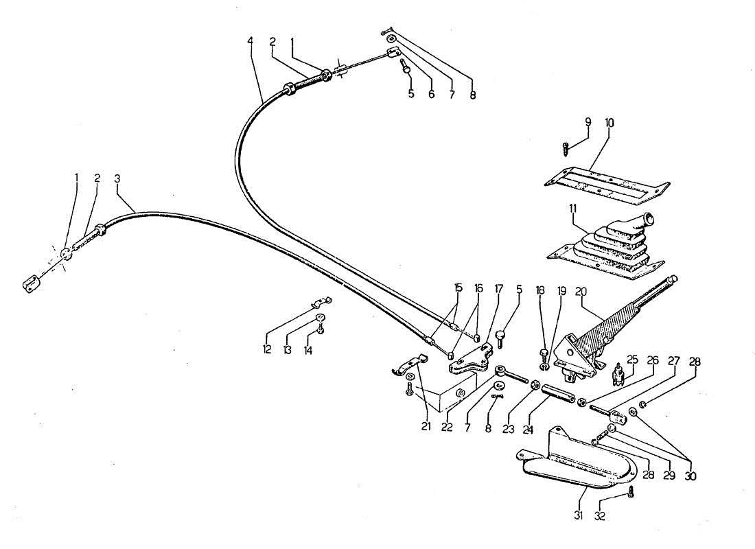 lamborghini jarama freno a mano parts diagram