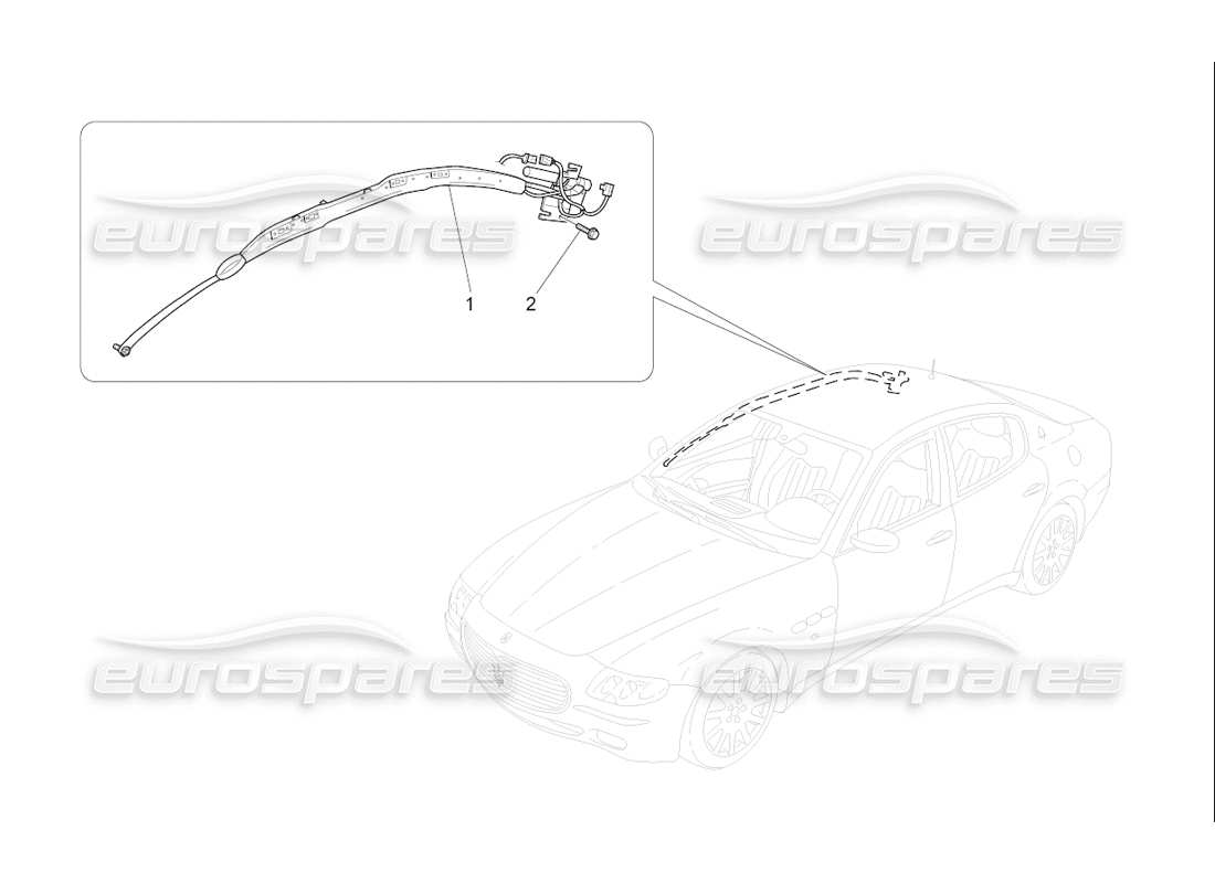 maserati qtp. (2006) 4.2 f1 window bag system parts diagram