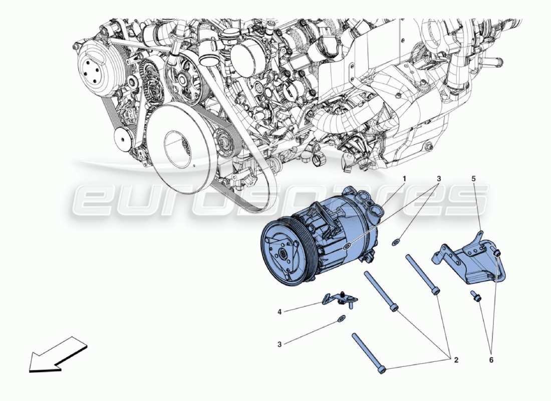 ferrari 488 challenge a c pump parts diagram