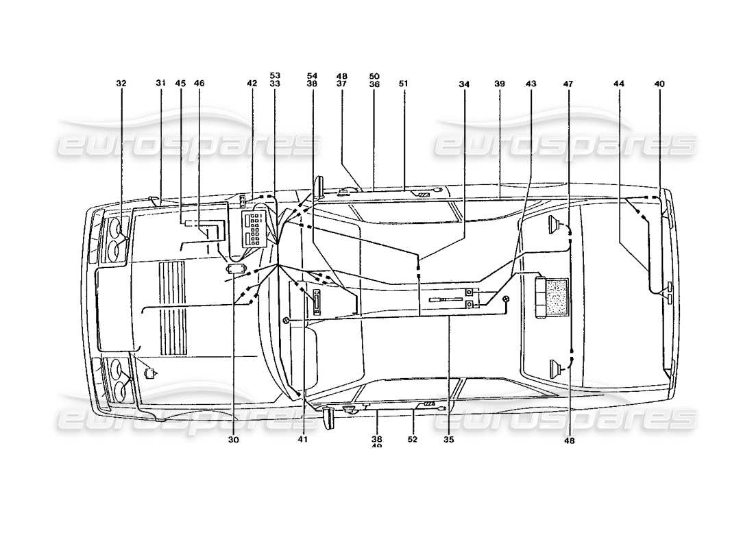 ferrari 400 gt / 400i (coachwork) car loom (variations) part diagram