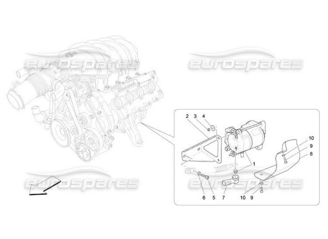 maserati qtp. (2005) 4.2 electronic control: engine ignition part diagram