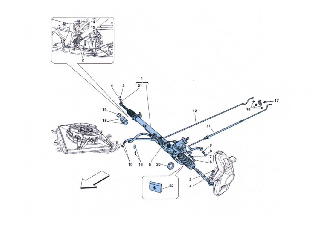 ferrari 458 challenge hydraulic steering box parts diagram