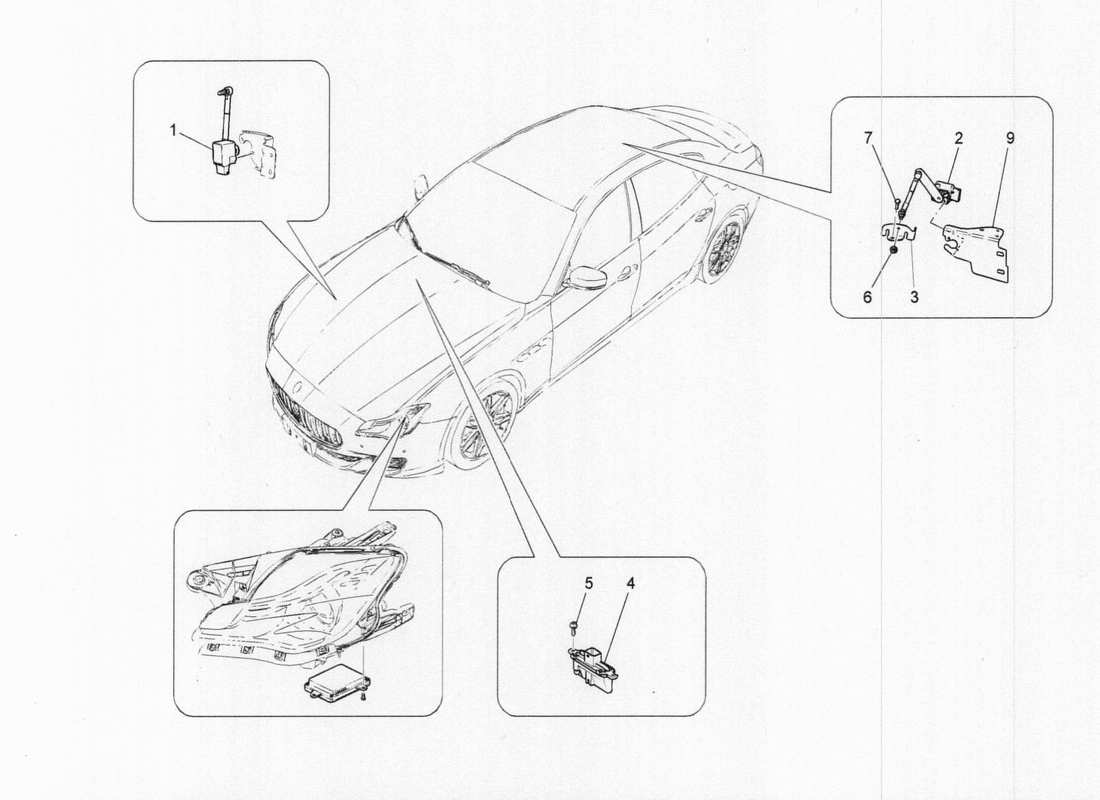 maserati qtp. v6 3.0 tds 275bhp 2017 lighting control system parts diagram