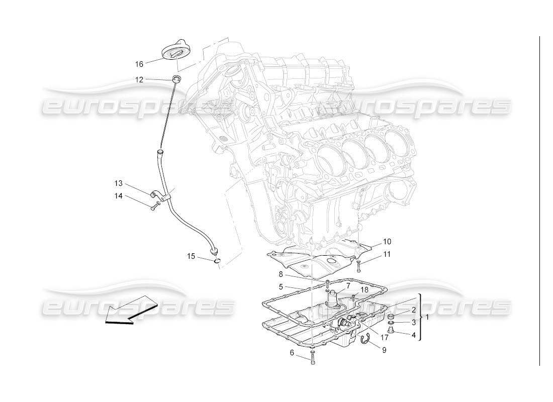 maserati qtp. (2007) 4.2 auto lubrication system: circuit and collection parts diagram