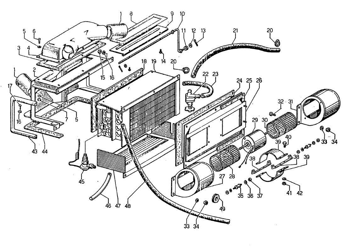 lamborghini jarama riscaldatore part diagram