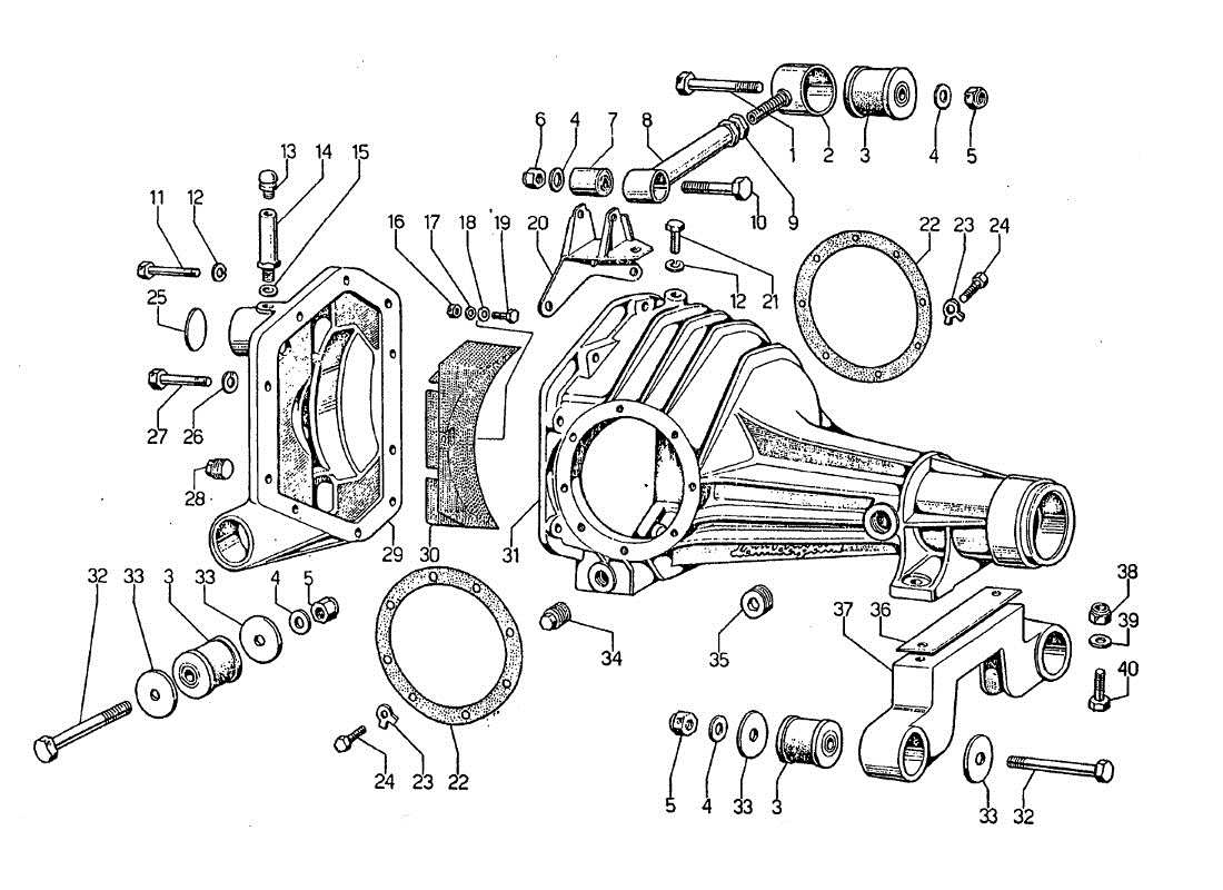 lamborghini jarama scatola differenziale parts diagram