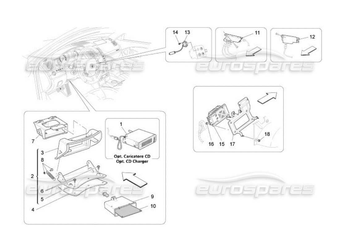 maserati qtp. (2005) 4.2 it system parts diagram