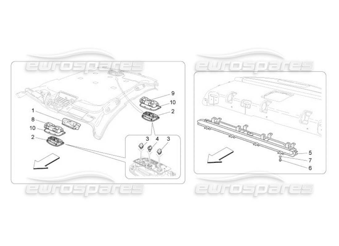 maserati qtp. (2005) 4.2 internal vehicle devices part diagram