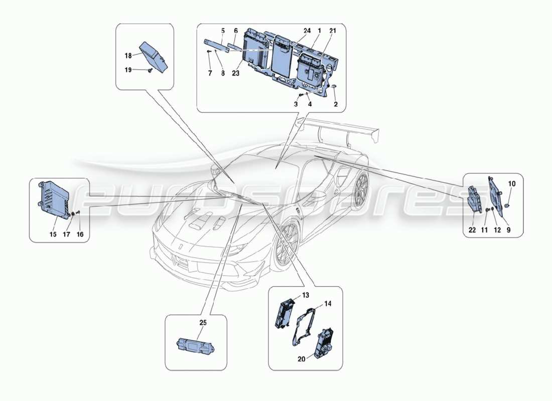 ferrari 488 challenge instruments parts diagram