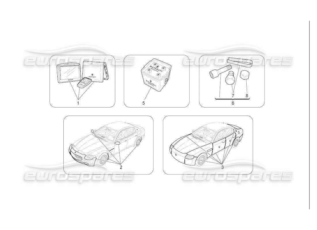 maserati qtp. (2007) 4.2 auto after market accessories parts diagram