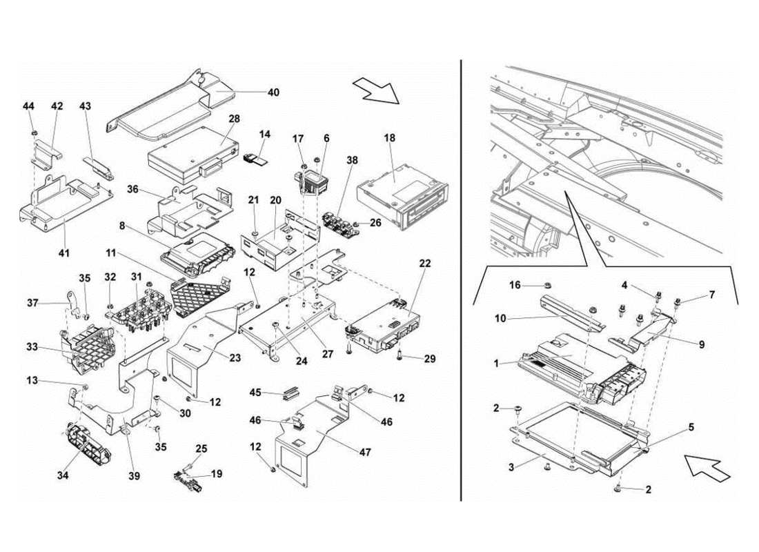 lamborghini gallardo lp560-4s update electrical system part diagram