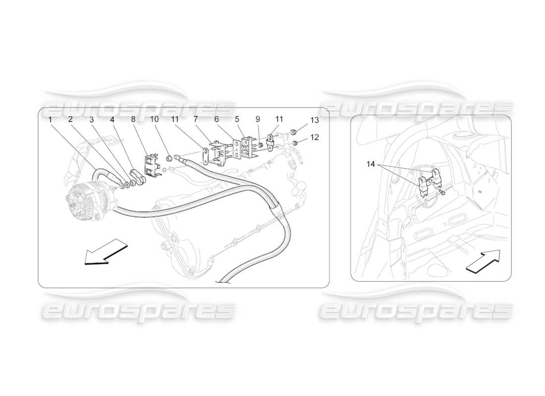 maserati grancabrio (2010) 4.7 main wiring part diagram