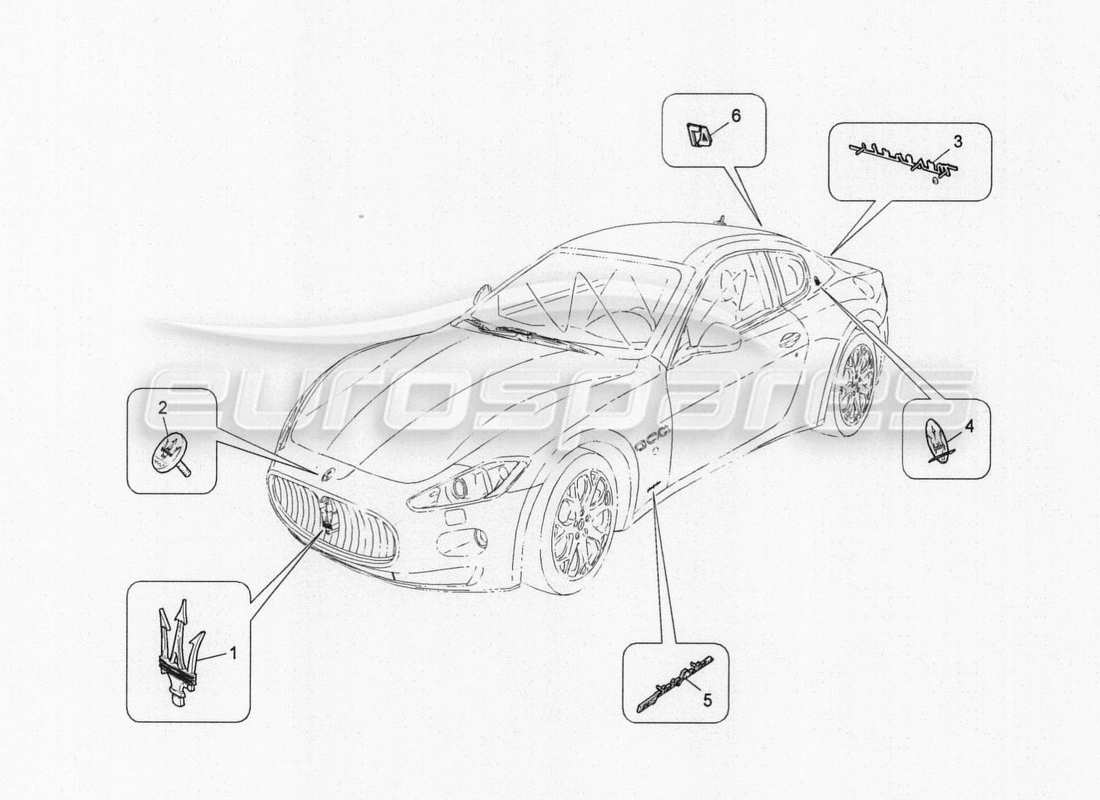 maserati granturismo special edition brands and symbols parts diagram