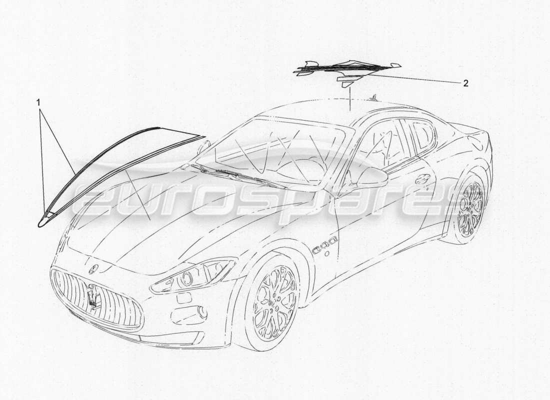 maserati granturismo special edition shields, trims and covering panels parts diagram