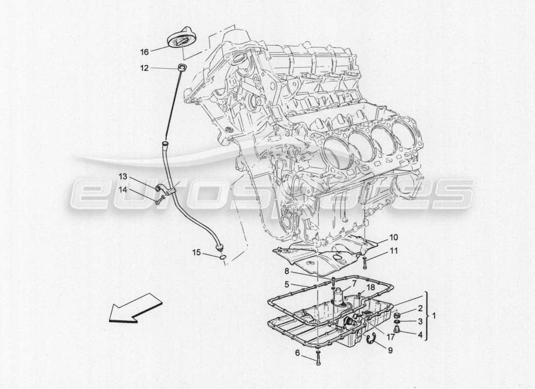 maserati granturismo special edition lubrication system: circuit and connection parts diagram