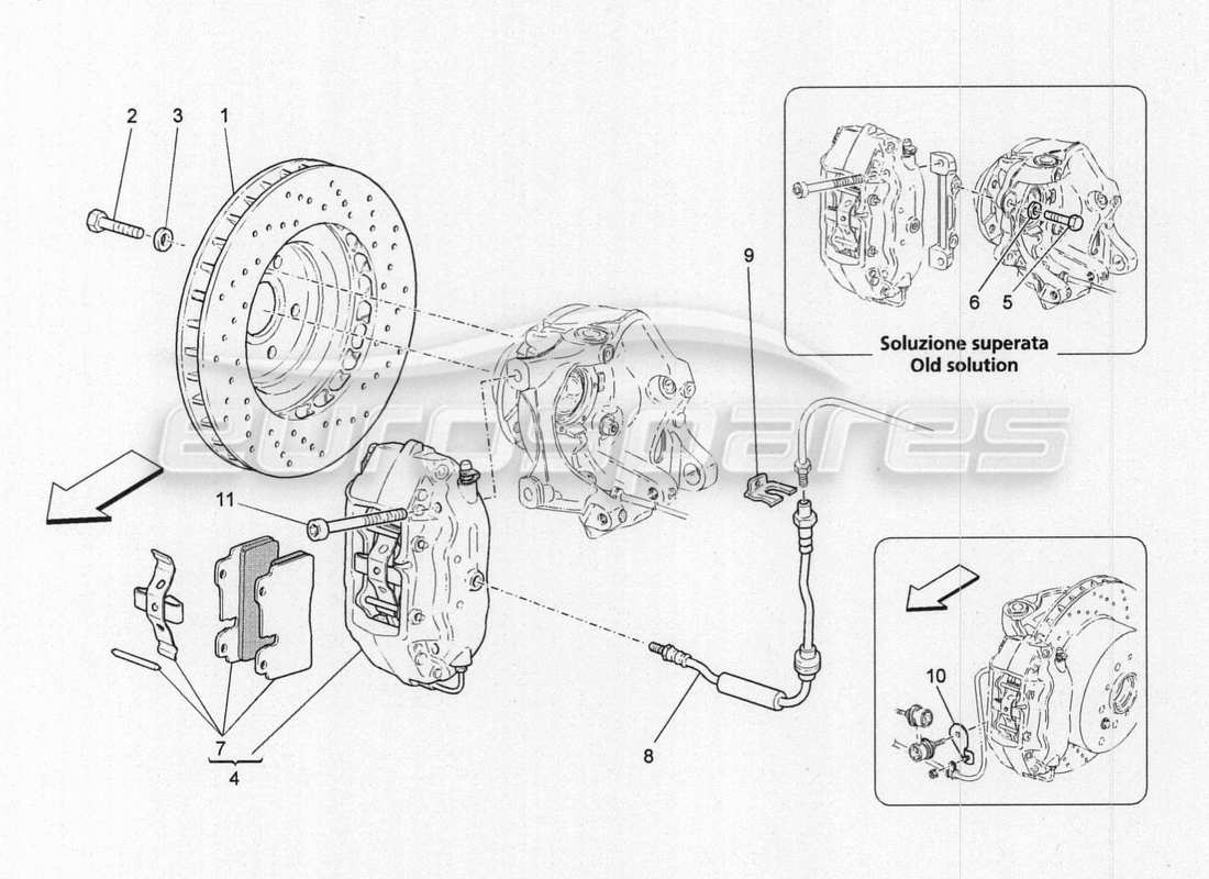 maserati granturismo special edition braking devices on rear wheels parts diagram