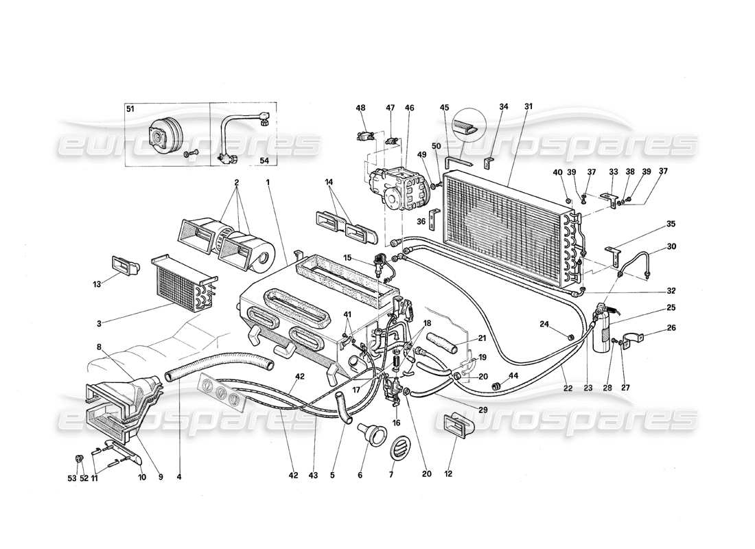 maserati qtp.v8 4.9 (s3) 1979 conditioning parts diagram