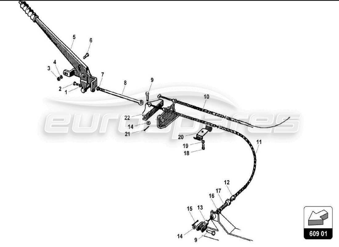 lamborghini 350 gt parking brake parts diagram